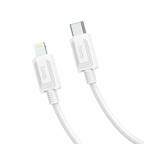 USB кабель HOCO X73 Type-С – Lightning 8-pin 3А PD27W силикон 1м (белый) usb c кабель hoco x73 lightning 8 pin 3а pd27w 1м pvc черный