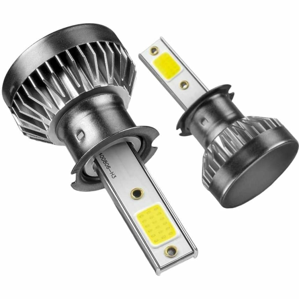 LEDZILLA Светодиодные лампы LED для авто LEDZILLA X1 H3 18Вт 12В лампочки для автомобилей в фары птф лед , комплект 2шт X1-H3