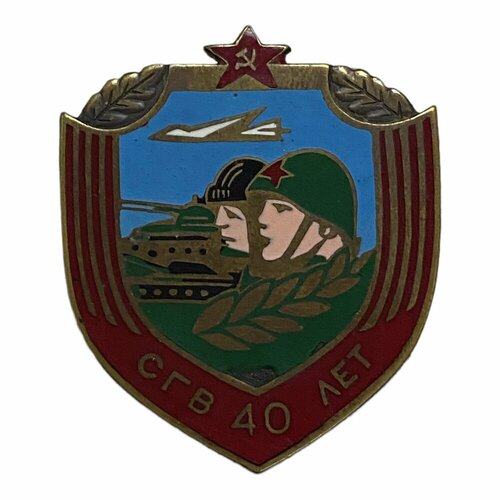 Знак СГВ 40 лет (Северная группа войск) СССР 1985 г. знак сгв 40 лет северная группа войск ссср 1985 г