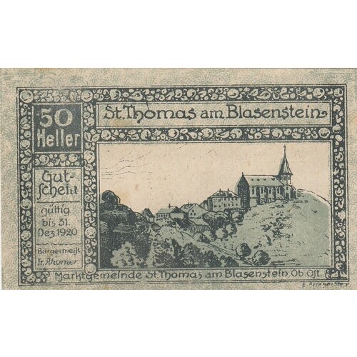 Австрия, Санкт-Томас-ам-Блазенштайн 50 геллеров 1914-1920 гг.
