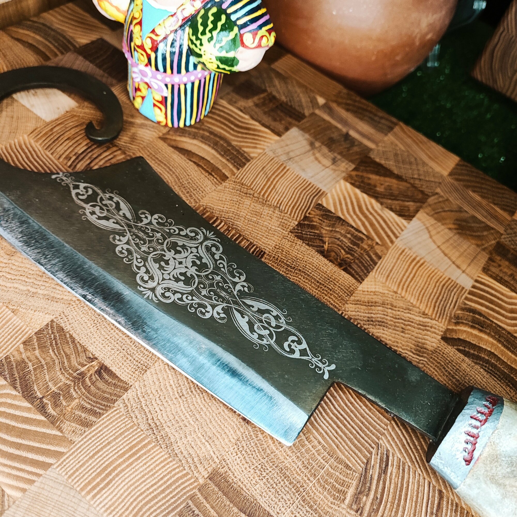 Нож кухонный-топорик Узбекский Гиймякеш v3,1