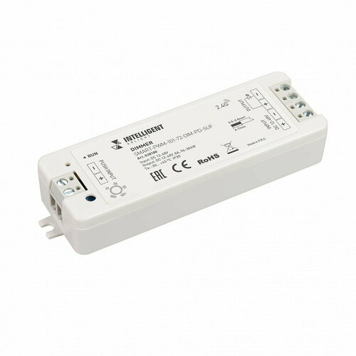 Intelligent arlight диммер smart-pwm-101-72-dim-pd-suf (12-48V, 1x8A, SS, 2.4G), 1шт