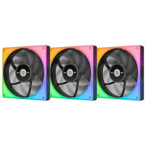 Вентилятор в корпус Thermaltake TOUGHFAN 14 RGB Fan 3 Pack/140mm x 25mm/PWM 2000RPM/LED Software Control вентилятор для корпуса thermaltake toughfan 14 белый серый