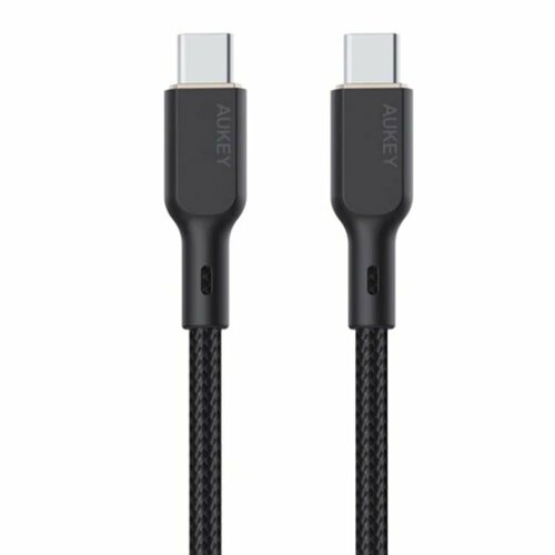Aukey Кабель Aukey Circlet Blink 100W Aramid Fiber Core USB-C to USB-C 1 метр Black черный СB-KCC101 кабель usams u38 usb to usb c 1m black