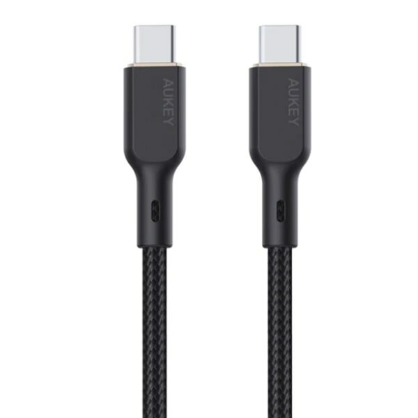 Aukey Кабель Aukey Circlet Blink 100W Aramid Fiber Core USB-C to USB-C 1 метр Black черный СB-KCC101