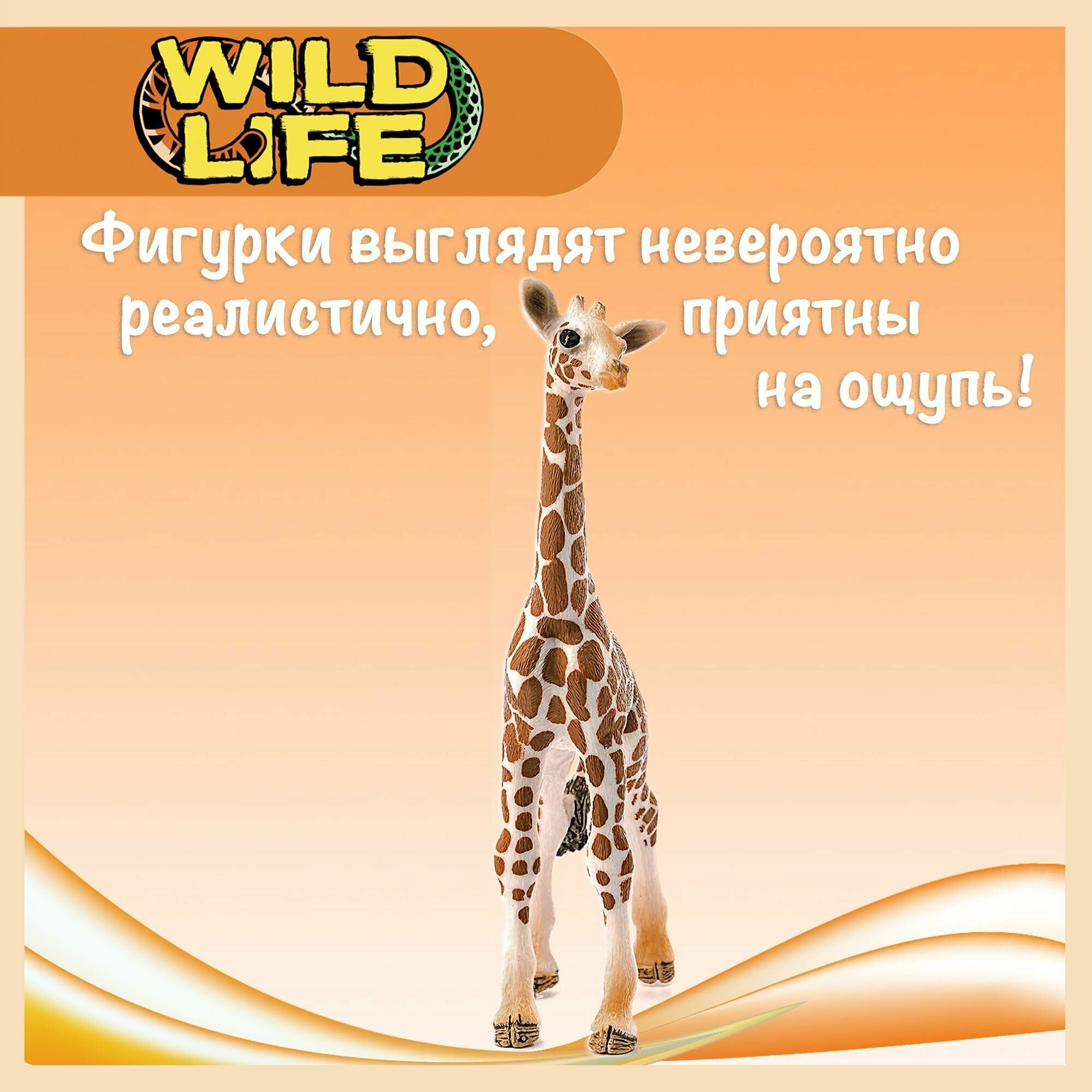 Фигурка "Детеныш жирафа" Schleich Wild Life/ для детей от 3 лет/ Шляйх 14751