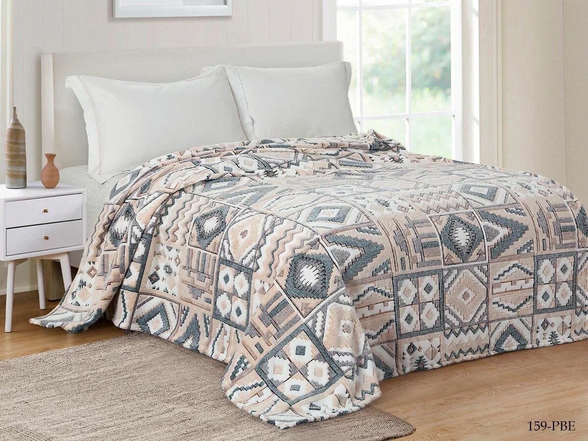 фото Cleo Плед Пэчворк цвет: бежевый, серый (150х200 см)