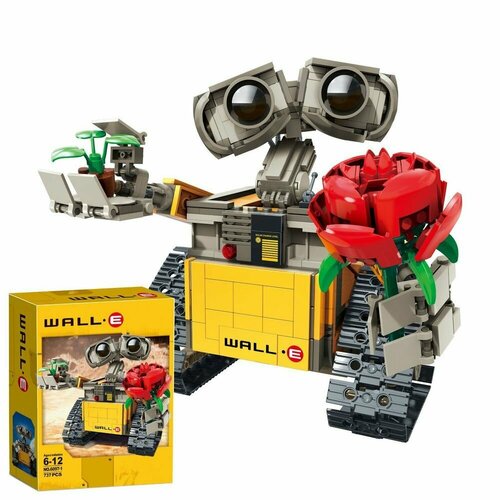 Конструктор валли с цветочком WALL-E / 737 деталей