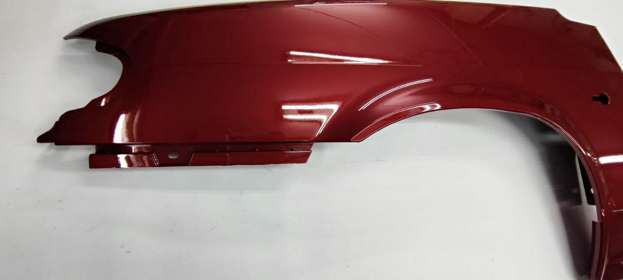 Крыло переднее левое в цвет ВАЗ 2113 2114 2115 пластик 190 - Калифорнийский мак - Красный