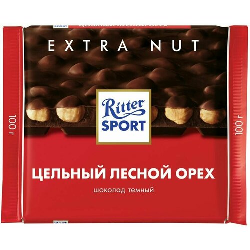 Шоколад Ritter Sport Темный Цельный лесной орех 100г