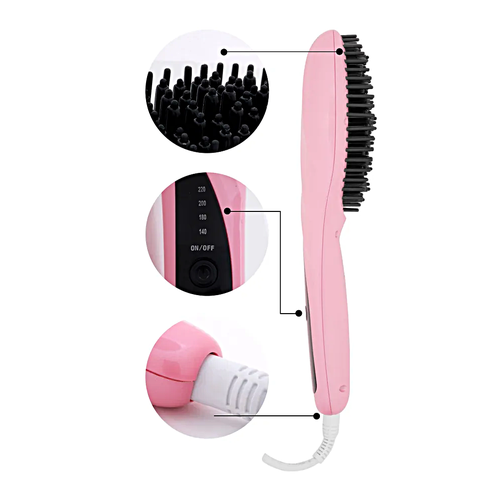 Профессиональная плойка для волос Rozia Выпрямитель-расческа для волос Утюжок Расческа Rozia Уход за волосами Розовый 228600₽