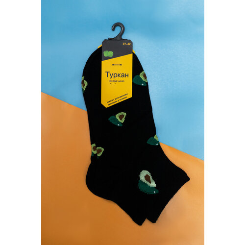 фото Носки turkan, размер 37-42, мультиколор, белый, зеленый, черный