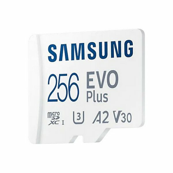 Карта памяти micro SDXC 256Gb Samsung EVO Plus UHS-I U3 + ADP (R/W 130 Mb/s)