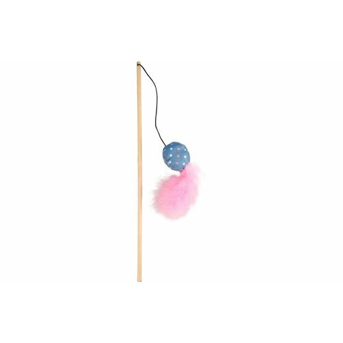 [285.2.561158] Flamingo игрушка для кошек Удочка Винни + шар с пером текстиль 40см , 285.2.561158 (1 шт)