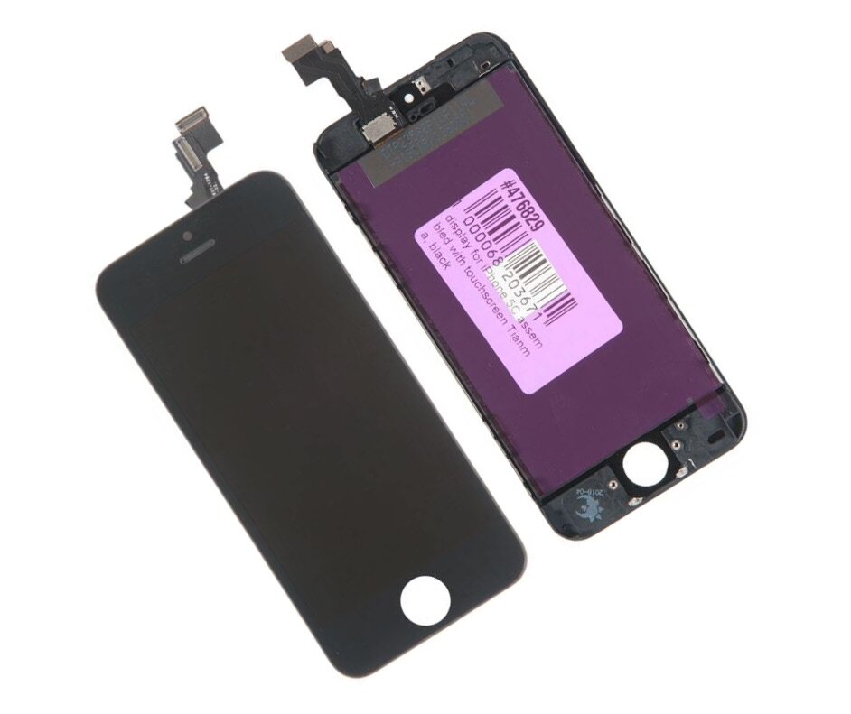 Display / Дисплей для Apple iPhone 5C в сборе с тачскрином и монтажной рамкой Tianma черный