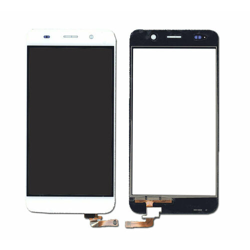 Сенсорное стекло (тачскрин) для Huawei Ascend Y6 белое huawei smartphone y9a dual sim 128 gb space silver