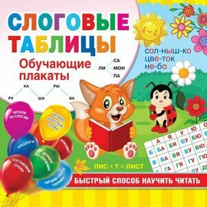 Слоговые таблицы. Быстрый способ научить читать (Дмитриева В. Г.)