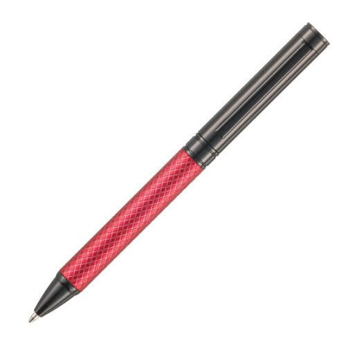 Ручка шариковая Pierre Cardin LOSANGE, дизайн - геометрическая гравировка, матовая красная PC0112BP