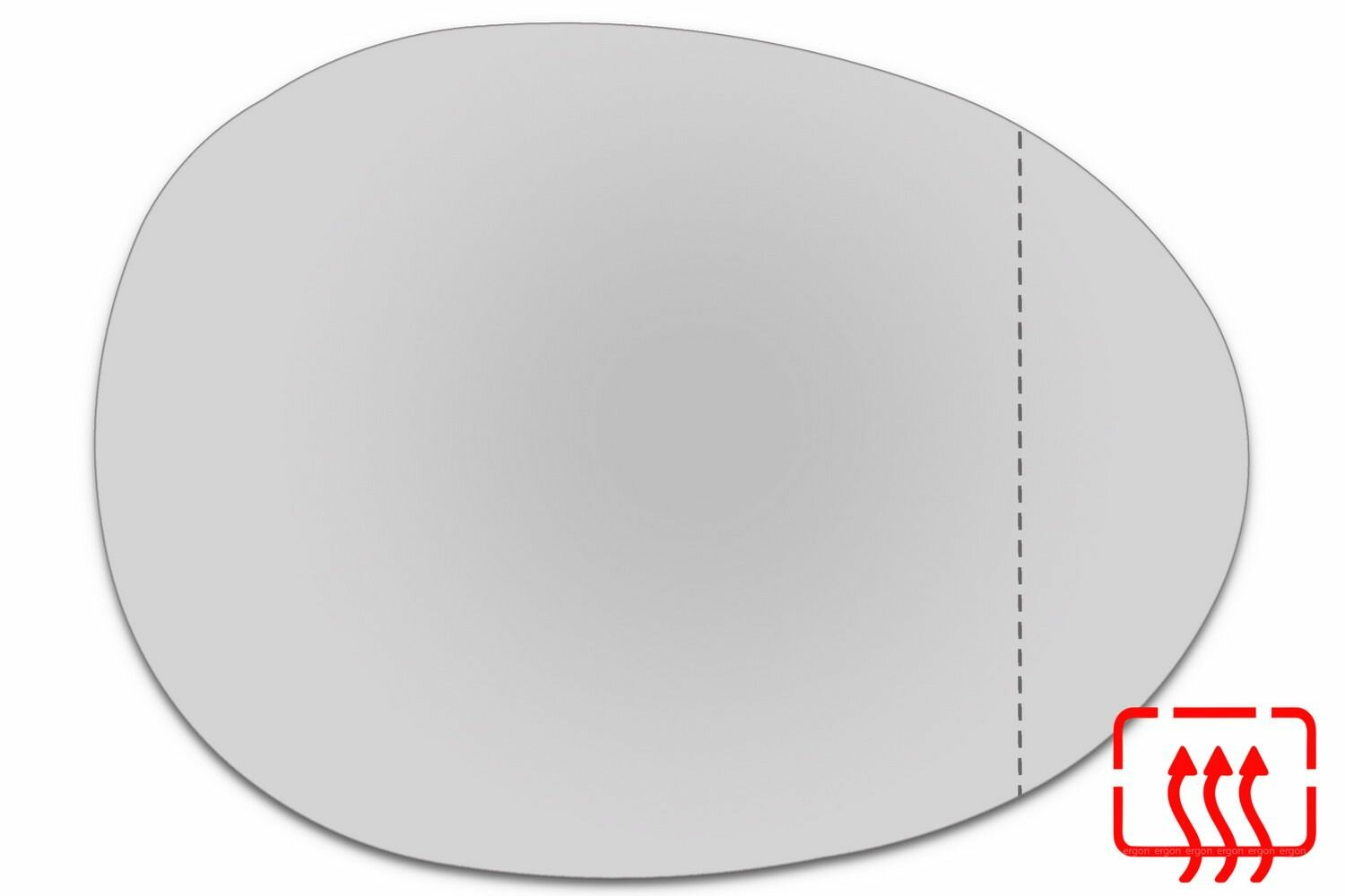 Элемент зеркала PEUGEOT 107 c 2005 по 2014 правый асферический c обогревом 72170500