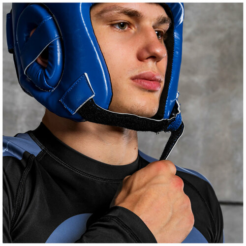 Шлем боксёрский FIGHT EMPIRE, AMATEUR, размер M, цвет синий fight empire бинт боксёрский fight empire 5 м цвет синий