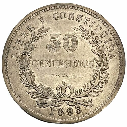 Уругвай 50 сентесимо 1893 г.