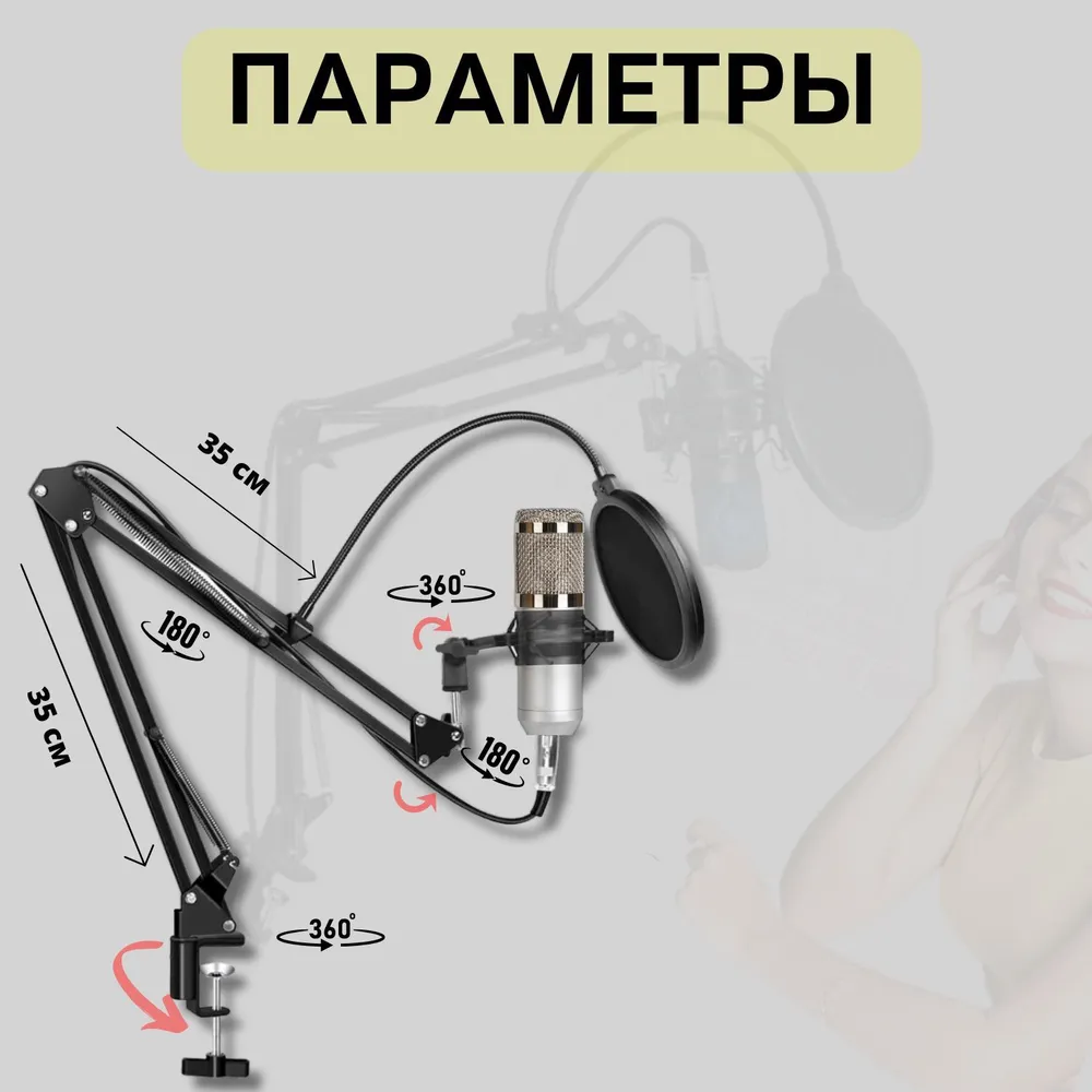 Микрофон студийный конденсаторный BM 800