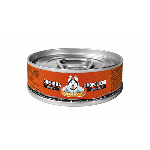 [8763] Консервы для собак Погрызухин Оленина с морошкой 100гр 1/24, 8763 (2 шт) консервы для собак погрызухин оленина с морошкой 100г 12 штук