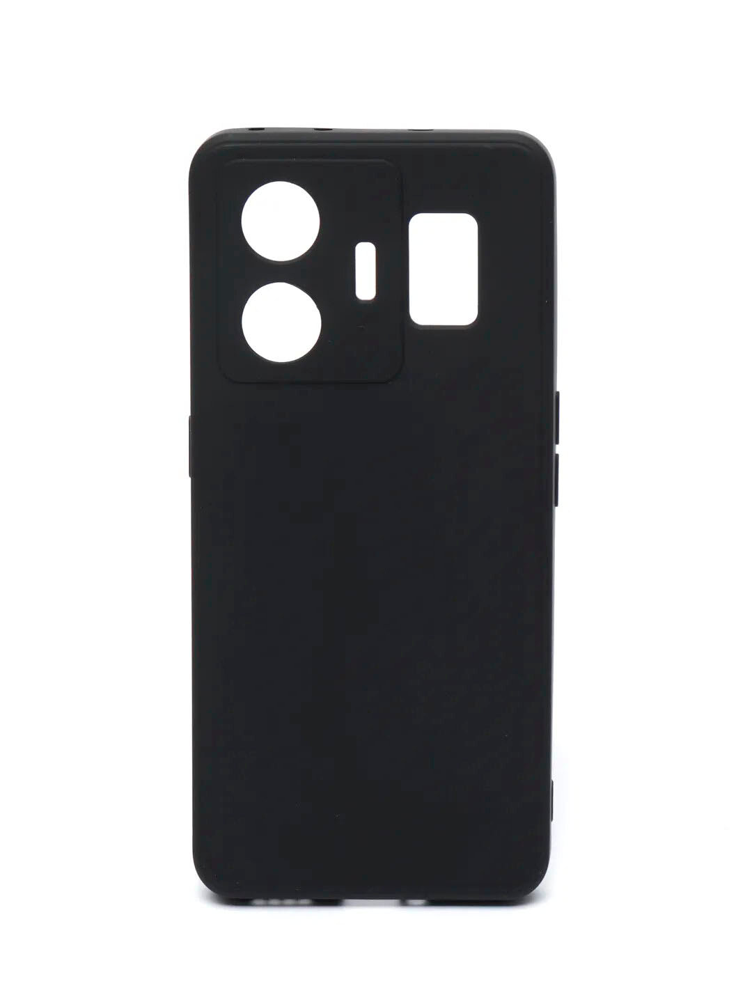 Чехол силиконовый матовый для Realme GT3, с защитой камеры, черный