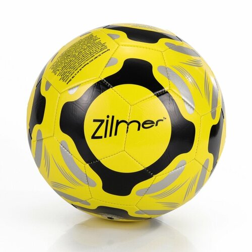 фото Мяч футбольный пвх жёлто-чёрный размер 5 zilmer