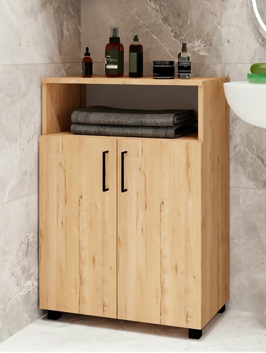 Напольный шкаф VITAMIN для ванной цвет дуб