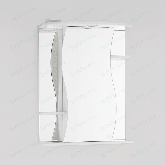 Зеркальный шкаф Style line Лилия 55 с подсветкой, белый (ЛС-00000119)