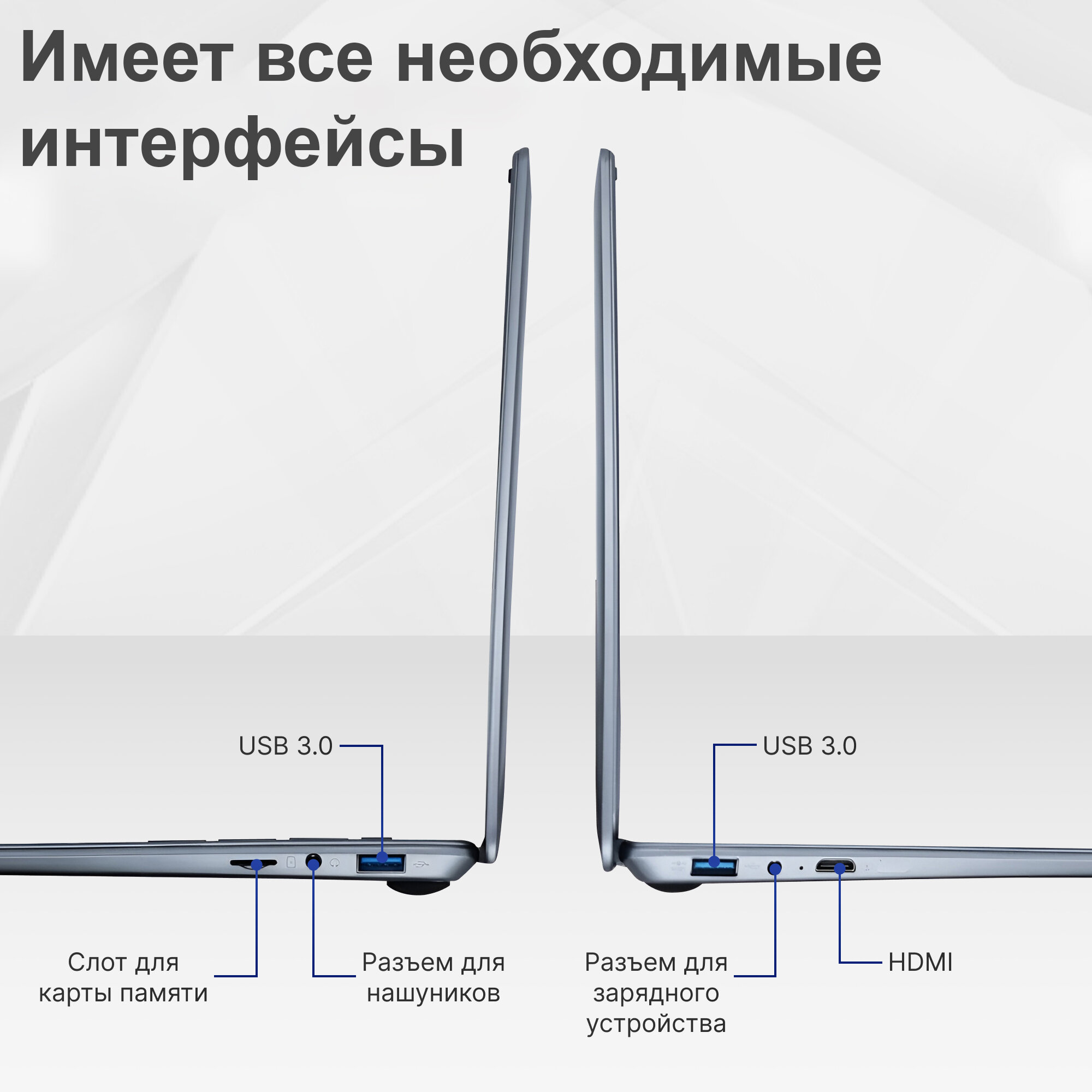 Ноутбук 14" ультрабук для работы и учебы Notebook Intel N4020 RAM 8 ГБ DDR4 SSD 128 ГБ Intel UHD Graphics 600 Windows русская раскладка серый