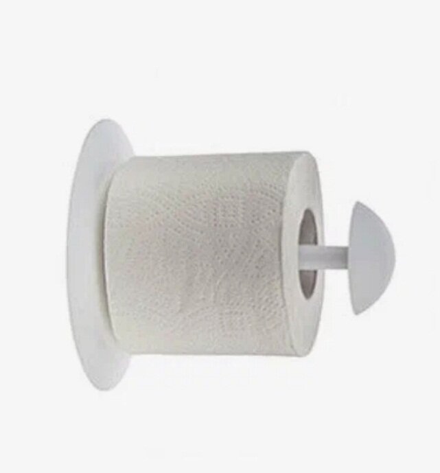 Держатель для туалетной бумаги на стену белый пластик