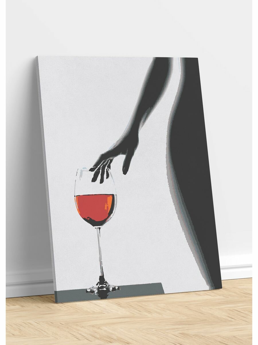 Обнаженная девушка бокал вина