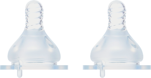 МАМА ТАМА Соска для бутылочек с широким горлышком 2шт., 3 месяца + силиконовая, медленный и средний поток (МАМА ТАМА, ) - фото №17