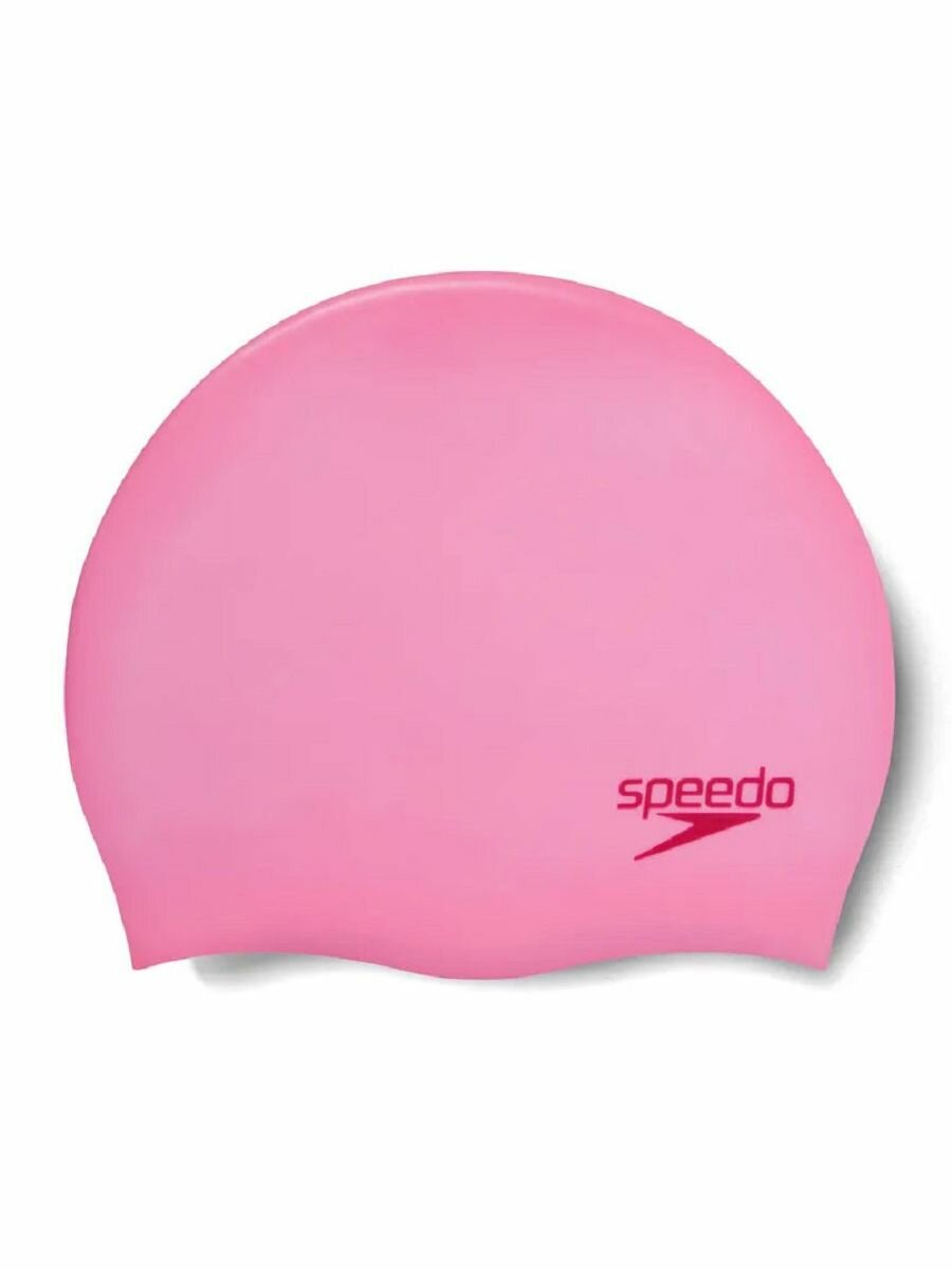 Шапочка для плавания детская SPEEDO Plain Moulded Silicone Cap Jr, 8-7099015964, розовый, силикон