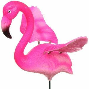 Фигура на спице «Фламинго с расправленными крыльями» 14*40см для отпугивания птиц