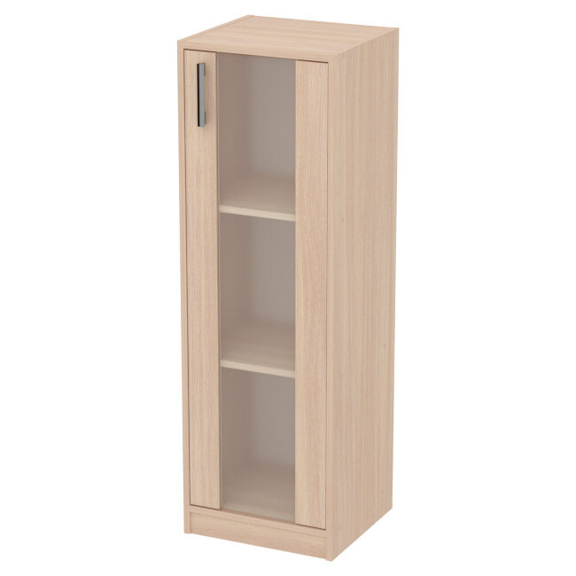 Шкаф Меб-фф Офисный шкаф СБ-61+ДВ-62+С-17МВ матовый цвет Дуб Молочный 40/37/123 см