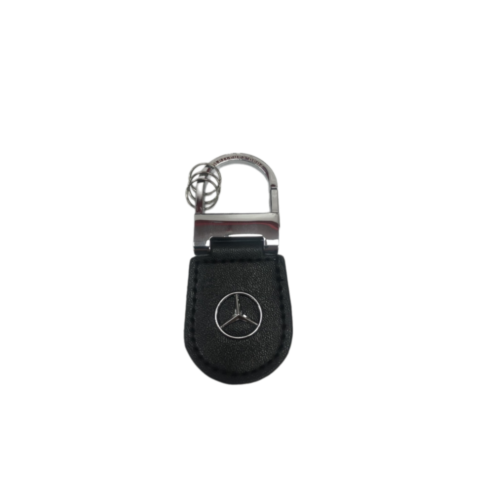 Брелок MGS-Tuning Брелок кожаный черный овальный на ключ Mercedes 