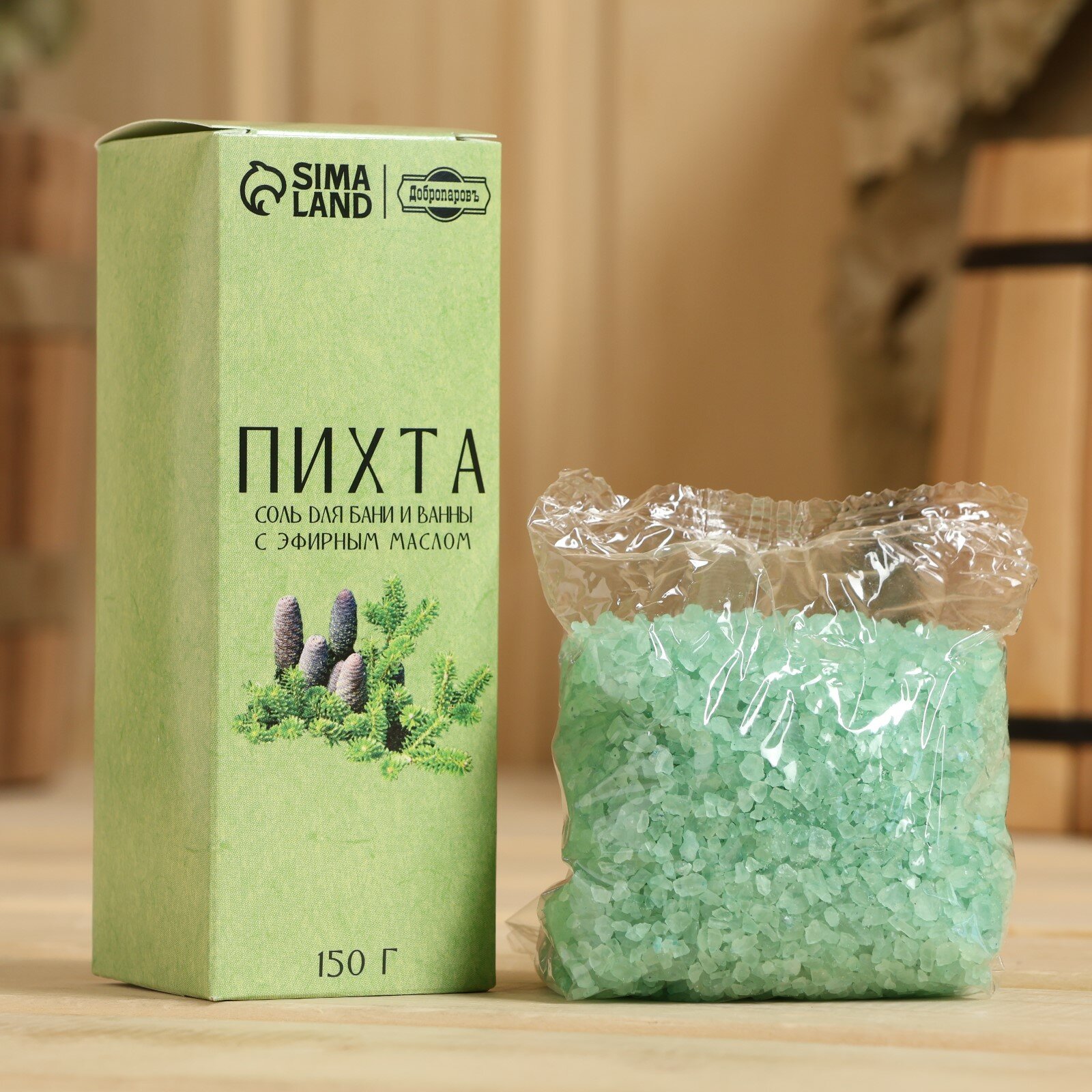 фото Соль для бани и ванны с эфирным маслом пихты 150 г Добропаровъ 10364701