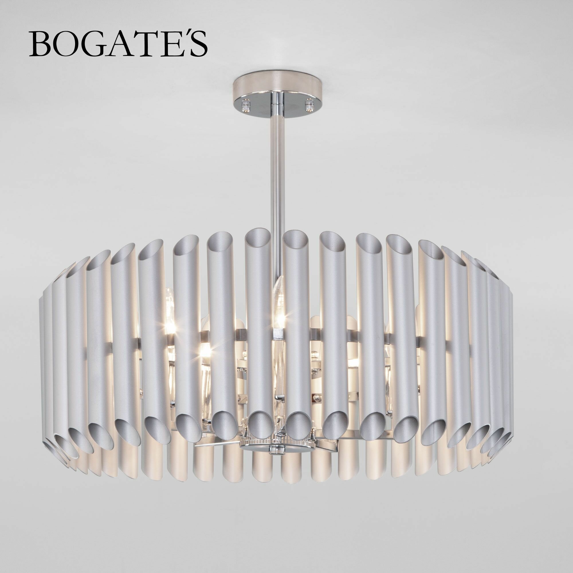 Люстра   Потолочный светильник Bogate s Castellie 362 5  цвет серебро  IP20