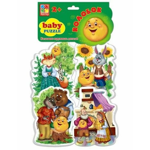 Игровой набор, ТМ Vladi, Мягкие пазлы Baby puzzle Сказки Колобок, Мультиколор мягкие пазлы baby puzzle колобок vladi toys влади тойз