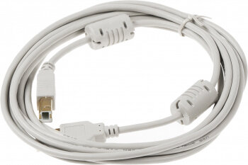 Кабель USB A(m) USB B(m) 3м феррит. кольца серый