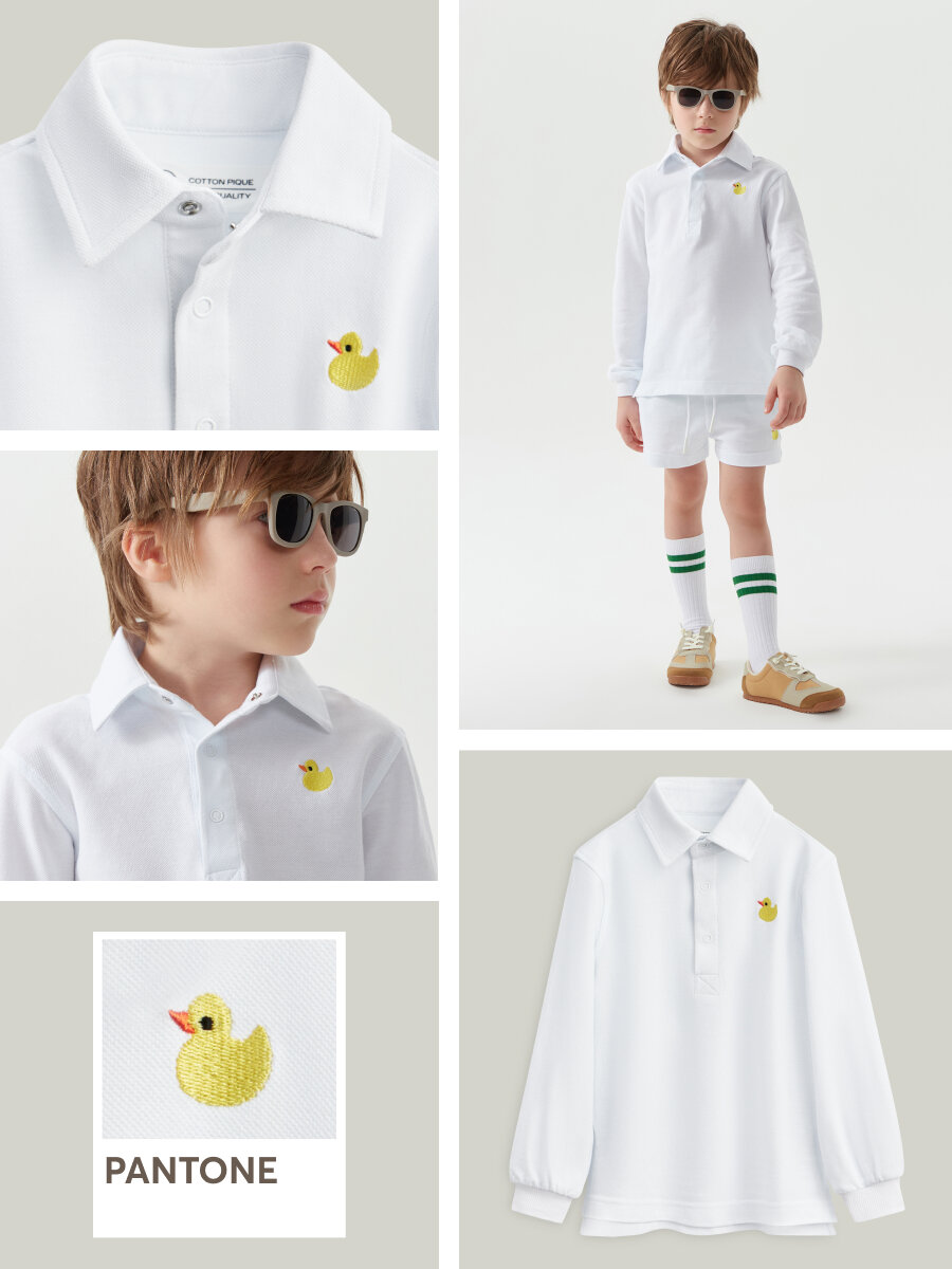 88199, Детская рубашка от Happy Baby, для девочек и мальчиков, длинные рукава с манжетами, белый, размер