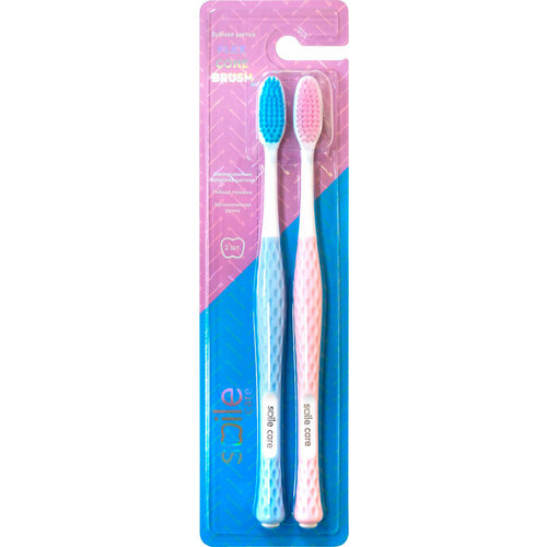 Зубные щетки Smile Care Flex Cone C1602 средняя 2шт 600₽