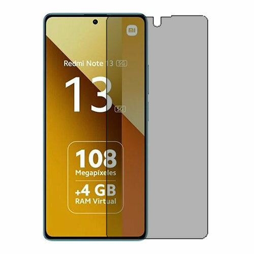 Xiaomi Redmi Note 13 защитный экран пленка гидрогель конфиденциальность (силикон) скрин мобиль бесцветный, прозрачный