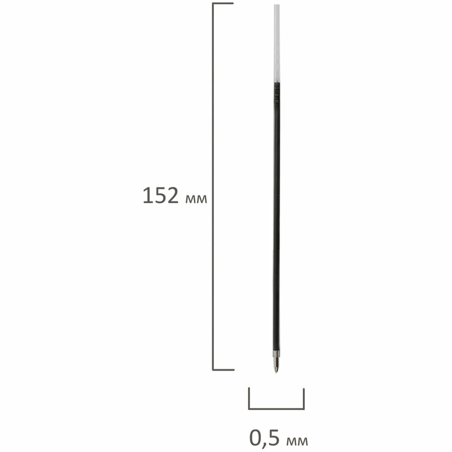 Стержень шариковый BRAUBERG 152мм, комплект 100 штук, синий, узел 1мм, 880203