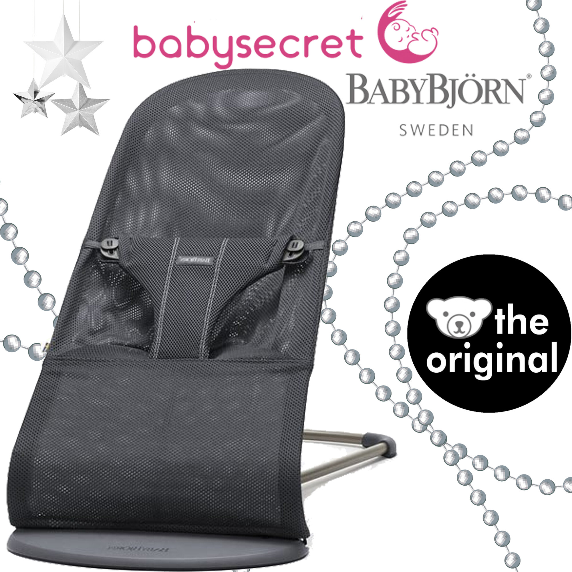 Детский шезлонг BabyBjorn Bliss Mesh (антрацит) (060.13)