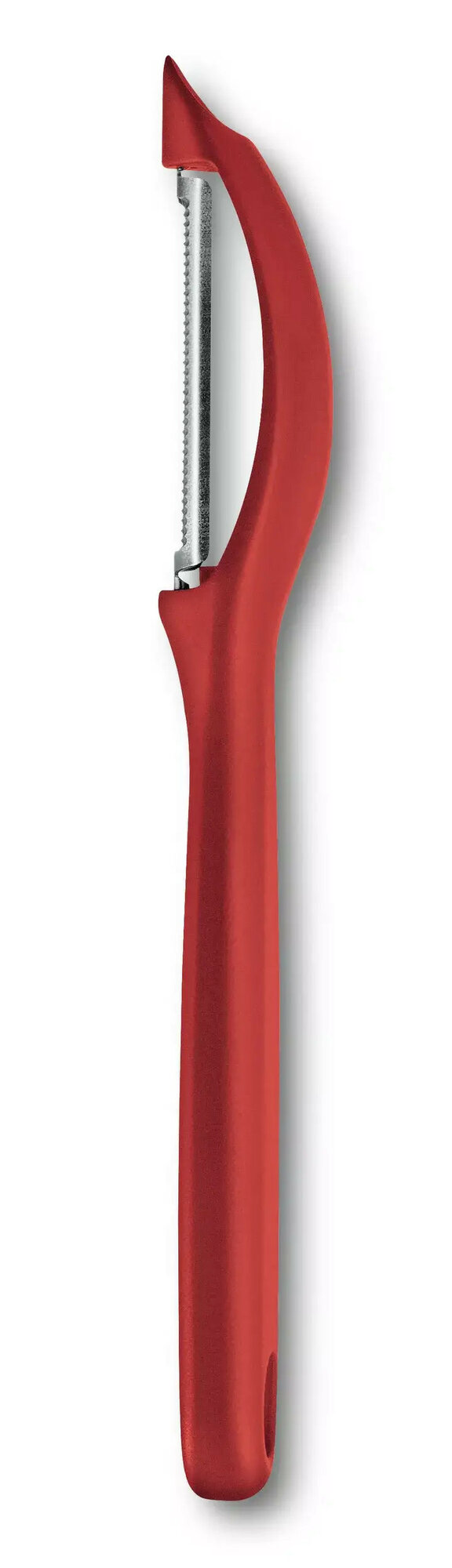 Овощечистка VICTORINOX Swiss Classic Trend Colors универсальная, двустороннее зубчатое поворотное лезвие, красная 7.6075.1