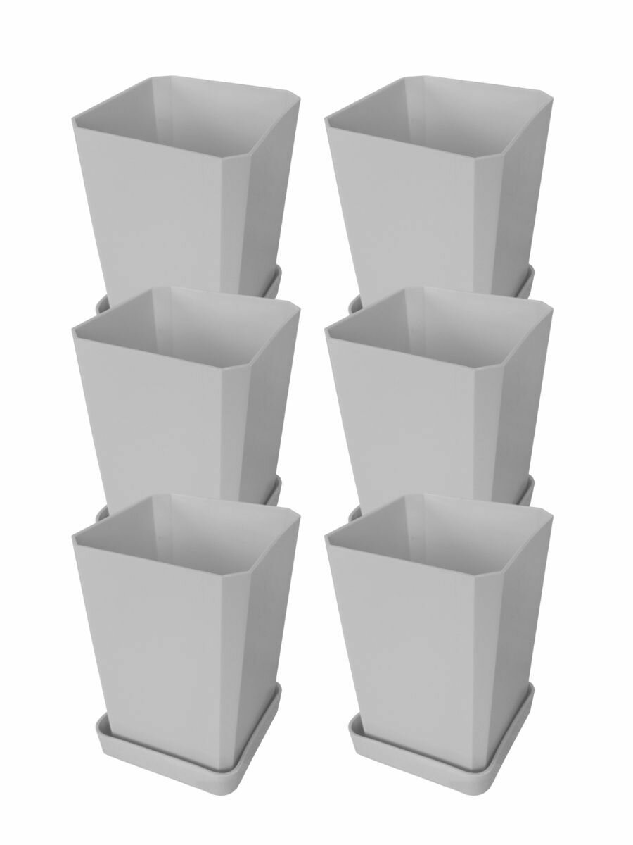 Набор горшков для рассады 6х075л белый